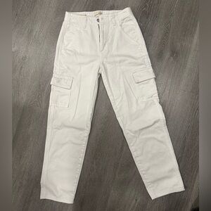 White cargo pants